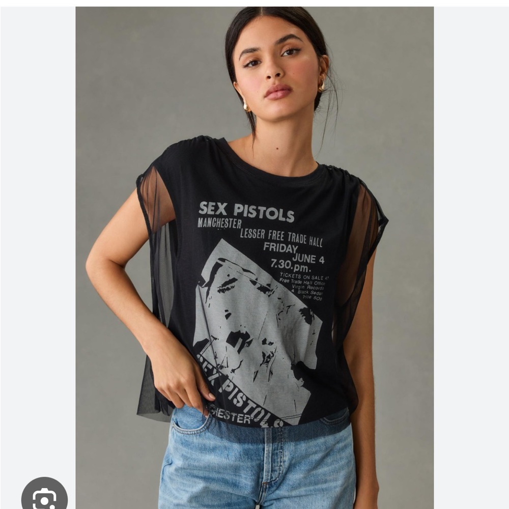 Pilcro and Anthropologie tulle Sex Pistols tee M